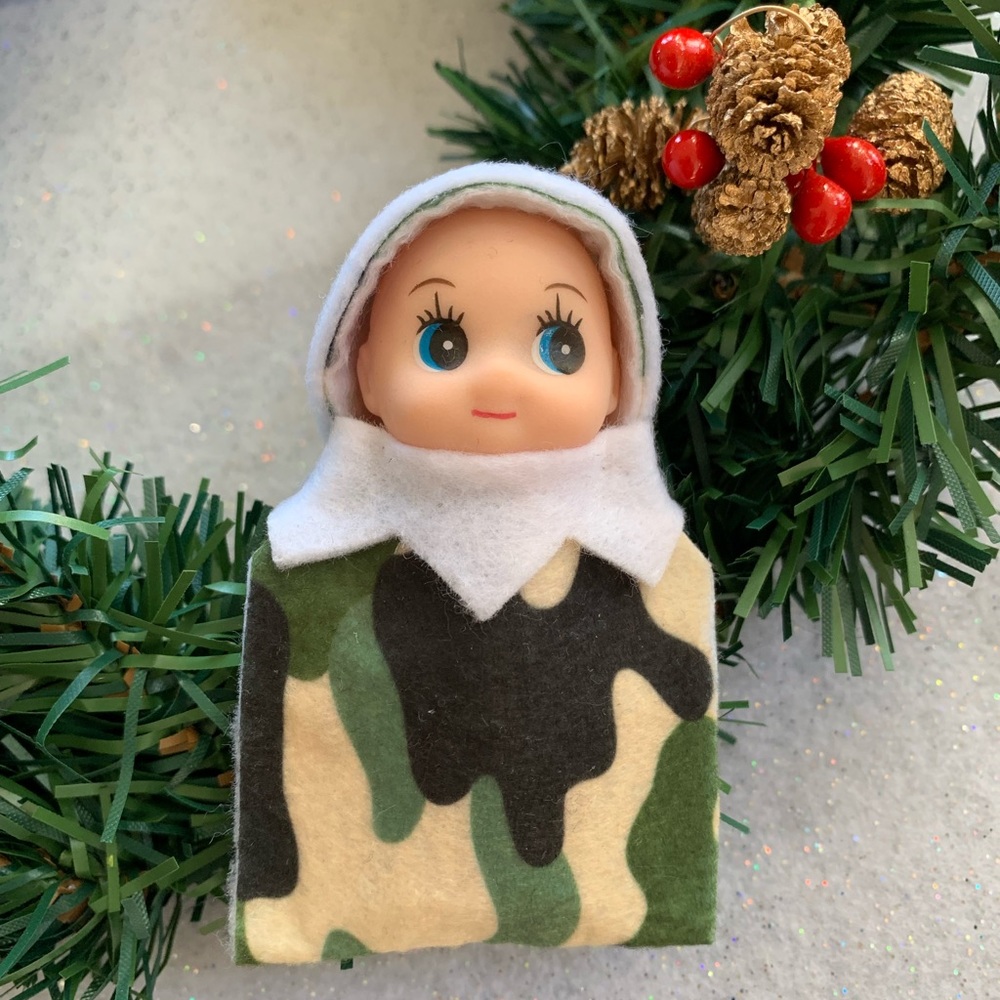 Camo Baby Elf Doll Toddler Elf Christmas Elf